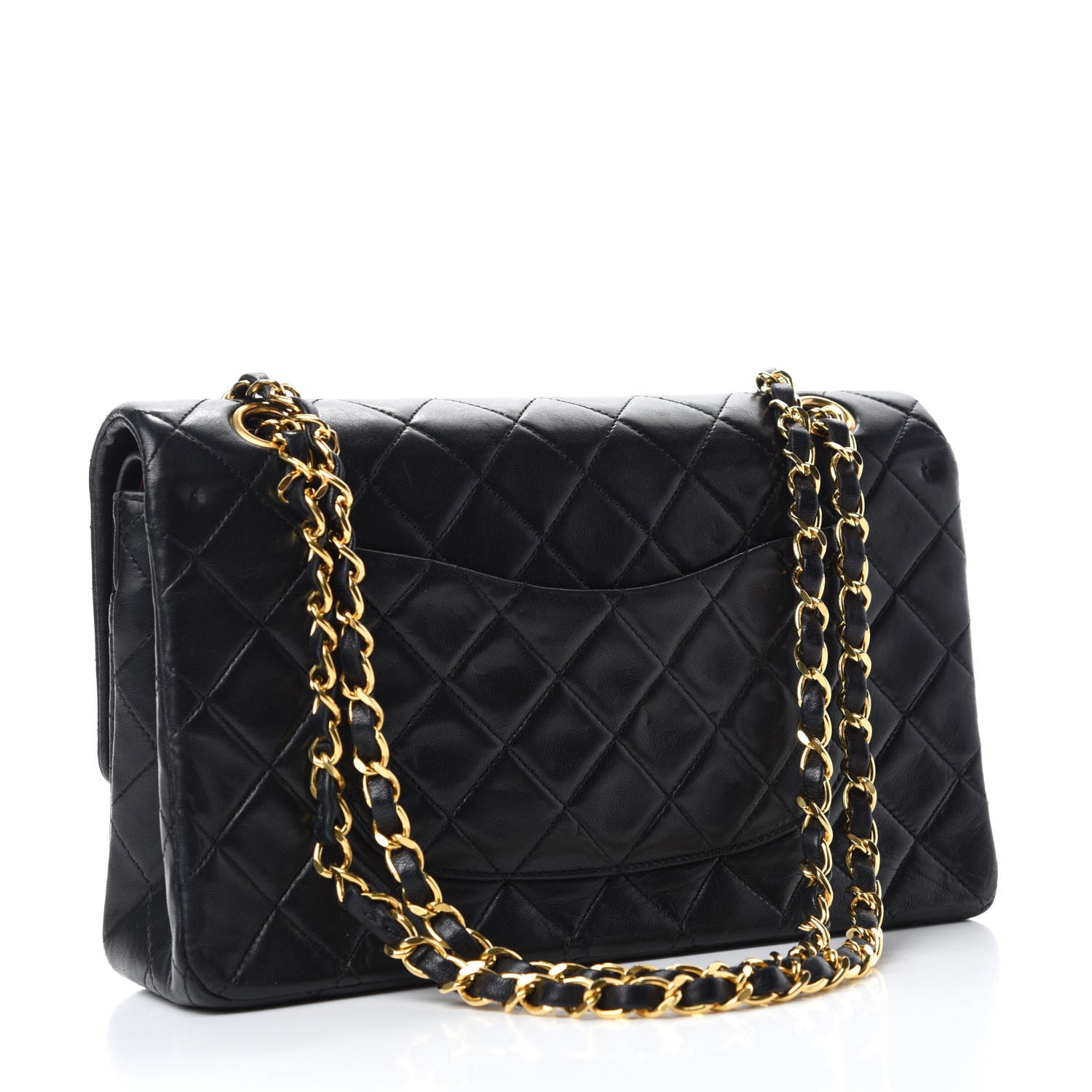 Chanel Lambskin Quilted Medium Double Flap Black 3 of 14