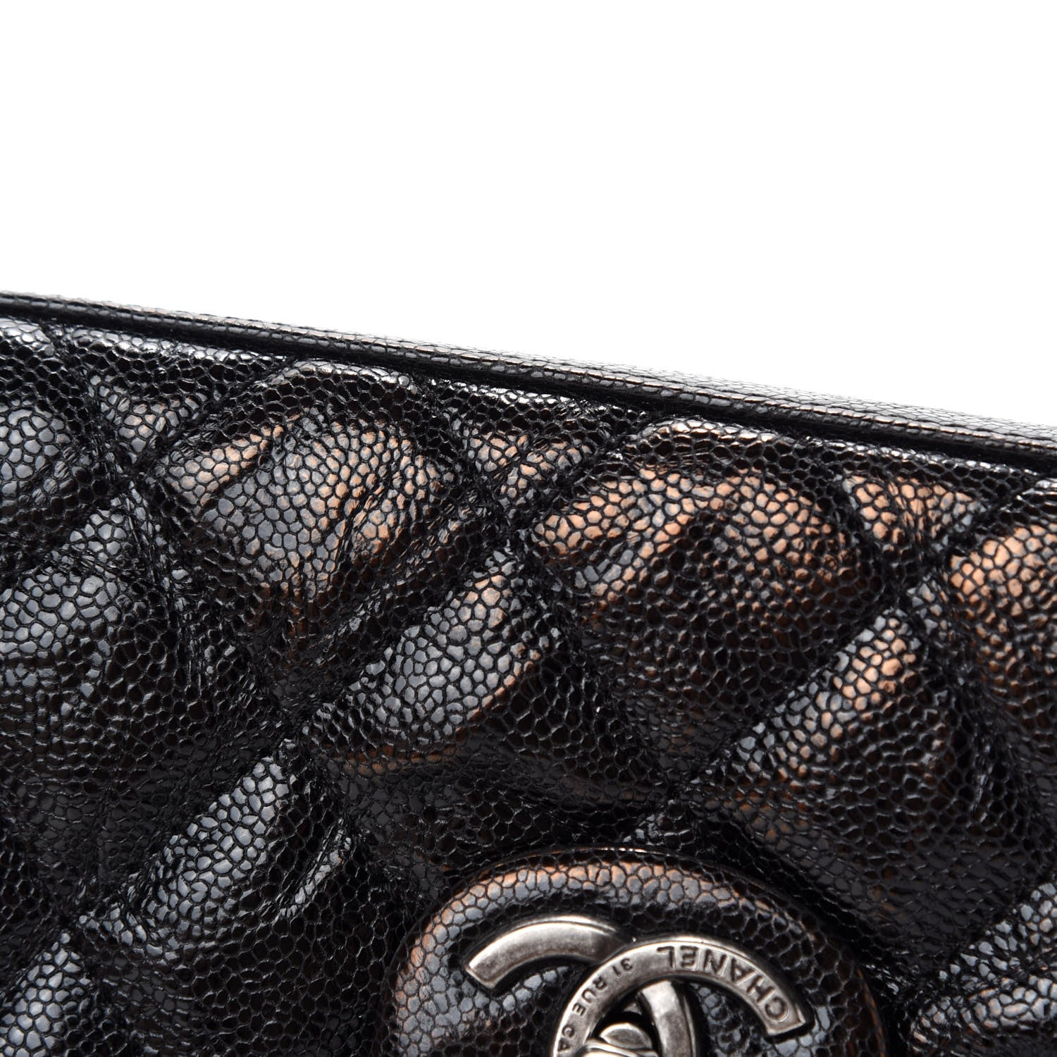 Chanel Crumpled Grained Calfskin Jumbo CC Crave Flap Black 10 of 14
