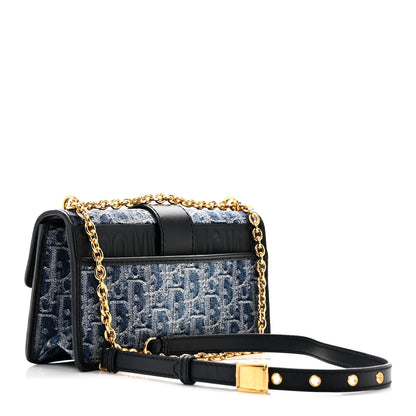 Christian Dior Denim Oblique 30 Montaigne East West Chain Flap Bag 3 of 9