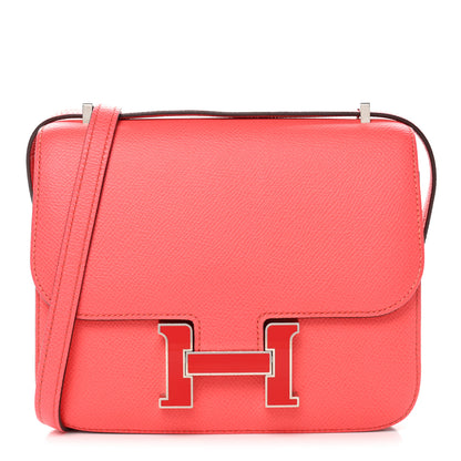 Hermes Epsom Enamel Constance 18 Rose Texas Rouge De Coeur 1 of 11