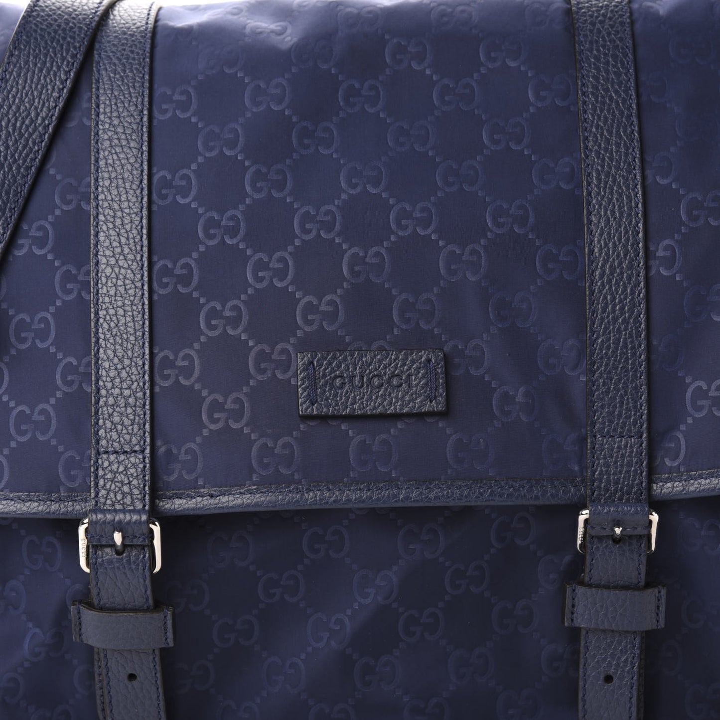 Nylon Monogram Double Buckle Flap Messenger Bag Tide