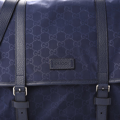 Gucci Nylon Monogram Double Buckle Flap Messenger Bag Tide 14 of 14