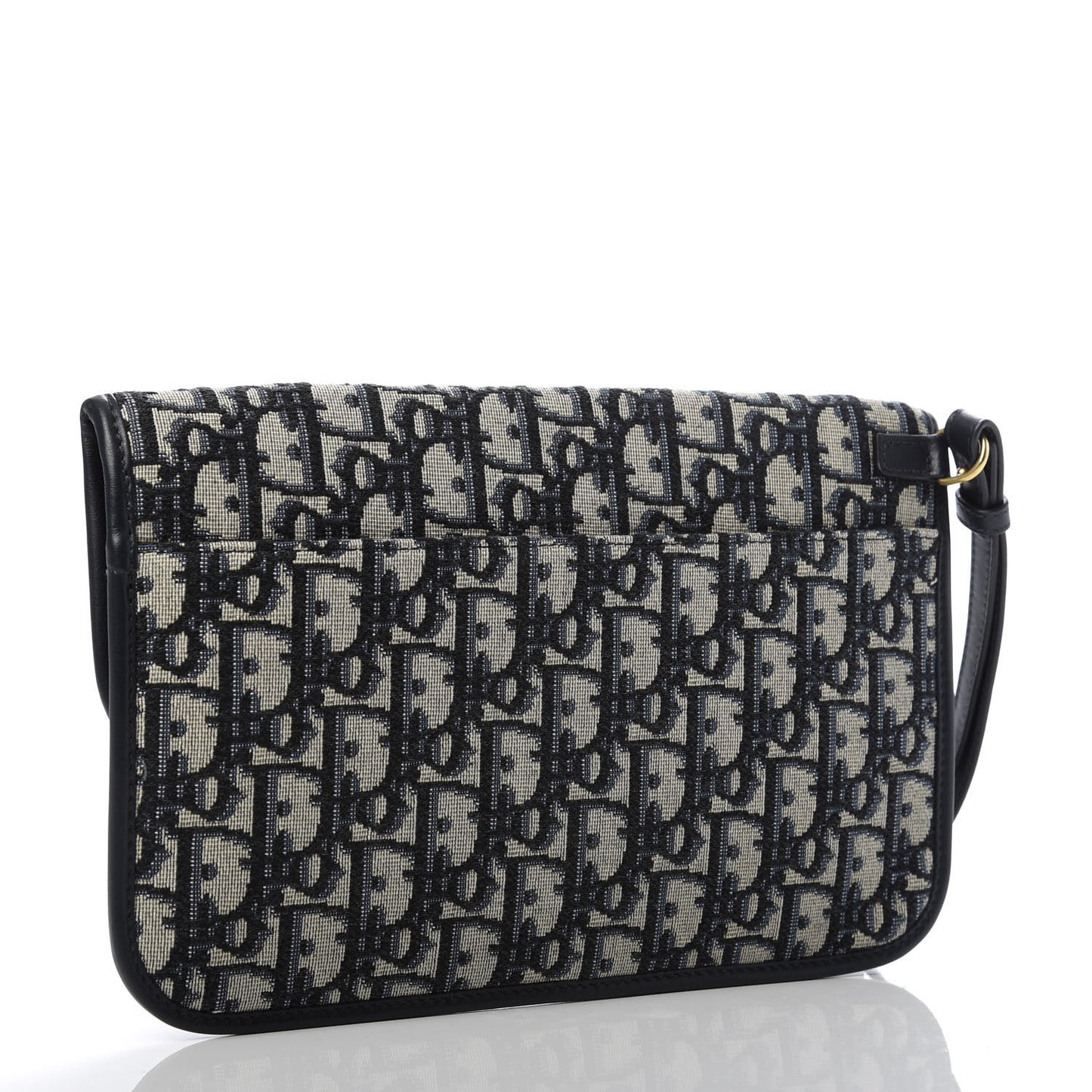 Oblique Flap Pouch Clutch Blue