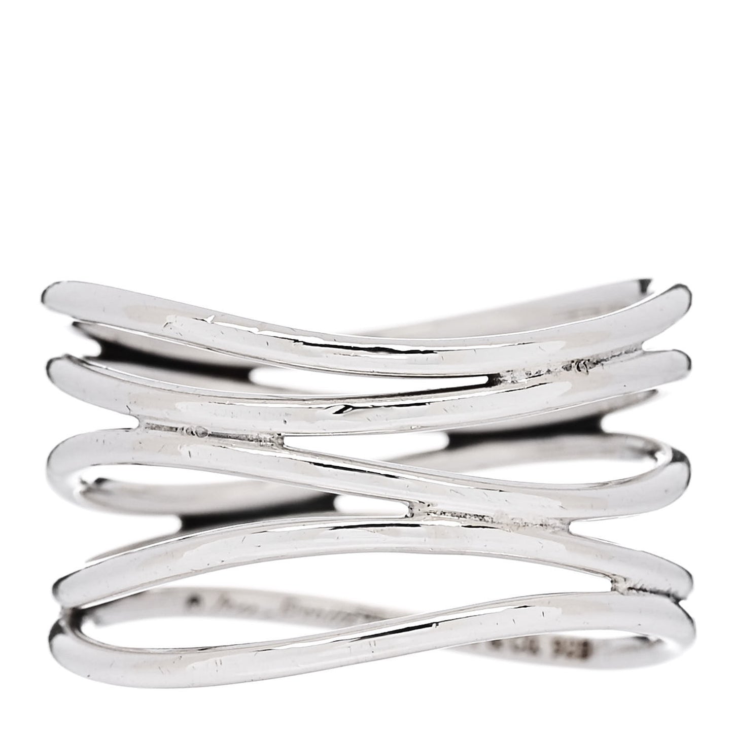 Sterling Silver Elsa Peretti 5 Row Wave Ring 50 5.5