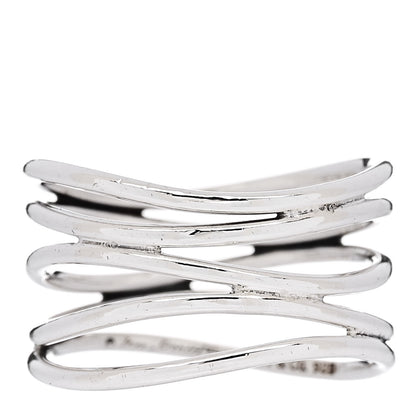 Tiffany Sterling Silver Elsa Peretti 5 Row Wave Ring 50 5.5 1 of 4