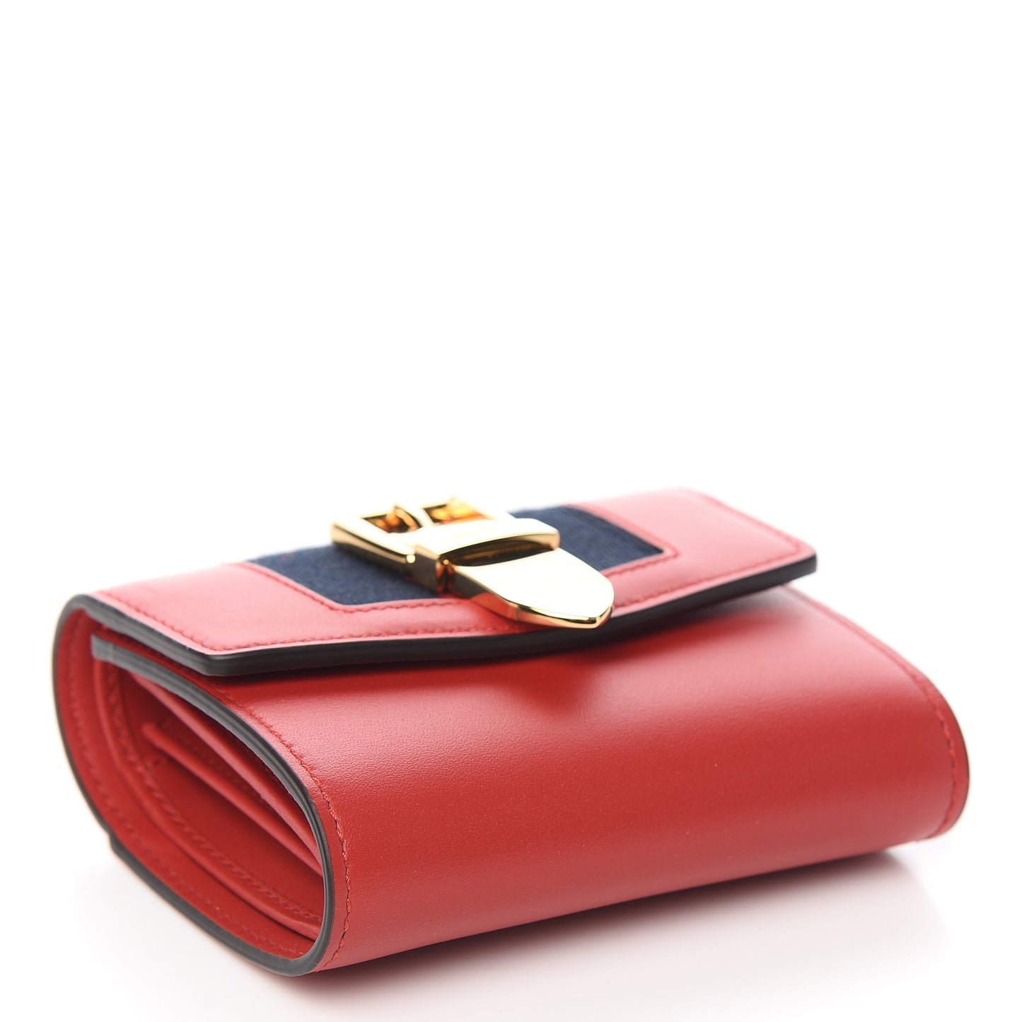 Calfskin Sylvie Wallet Hibiscus Red