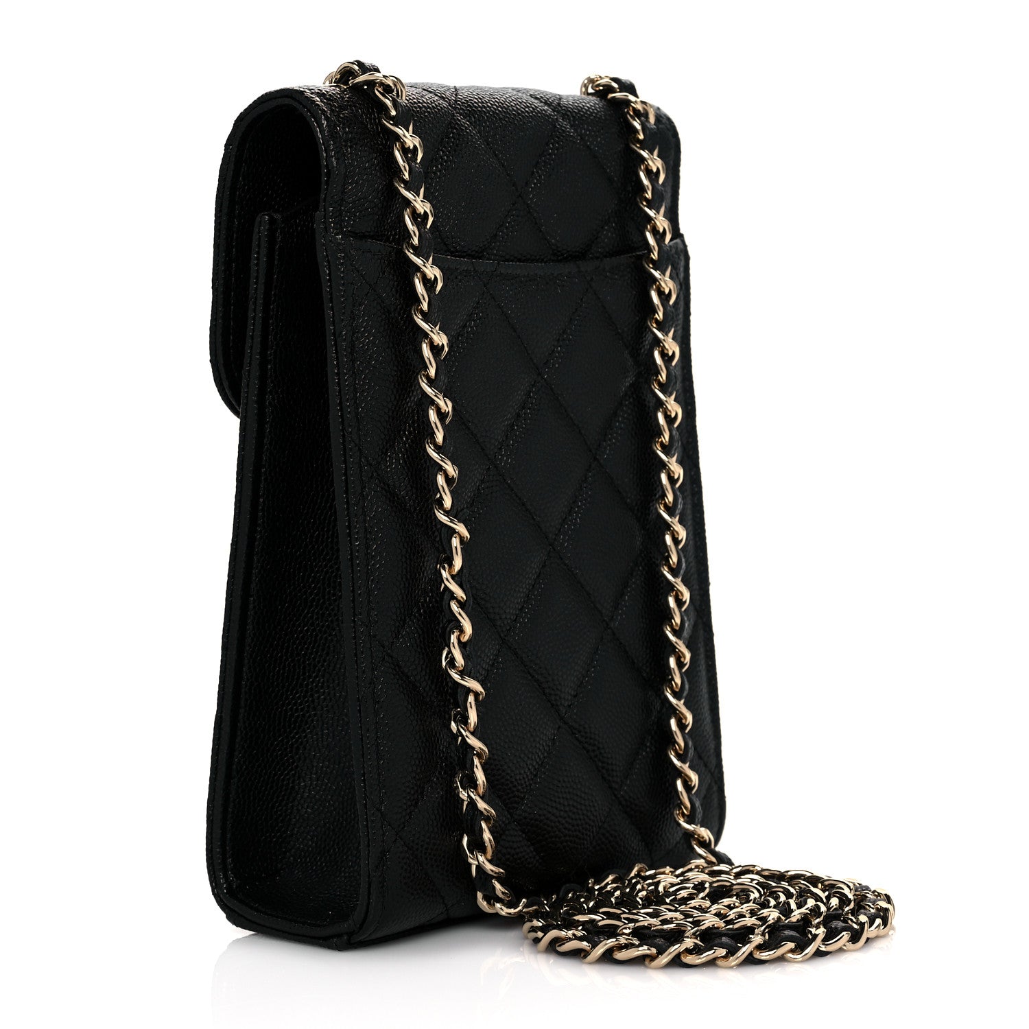 Chanel Caviar Quilted Classic Phone Holder Black 3 of 14