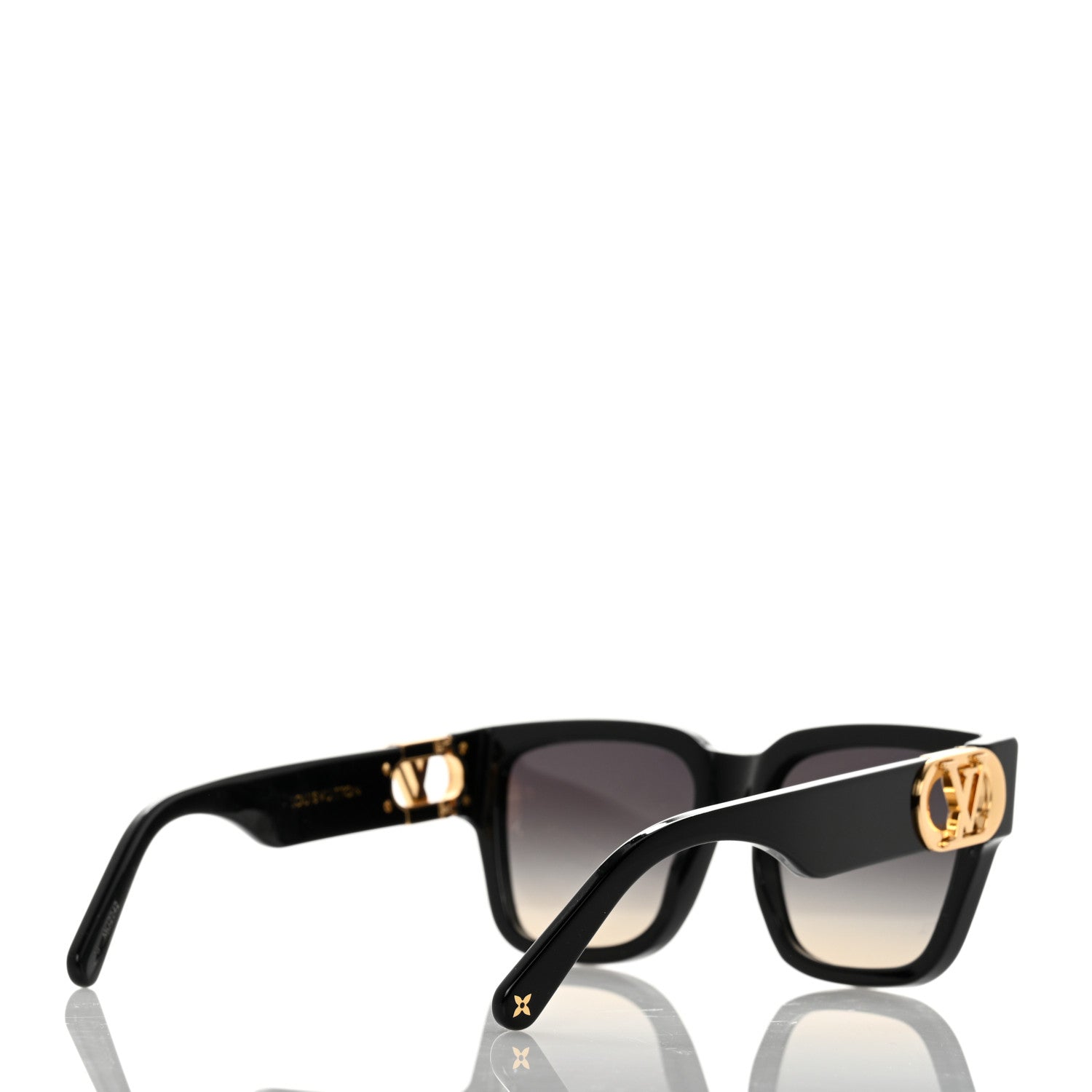 Louis Vuitton Acetate LV Link PM Square Sunglasses Z1566W Black 4 of 9