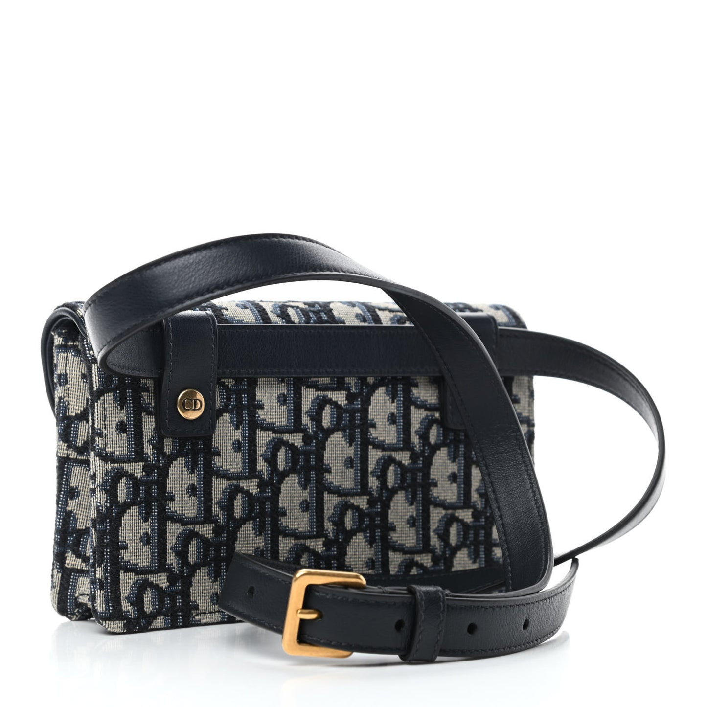 Oblique Saddle Belt Bag Blue
