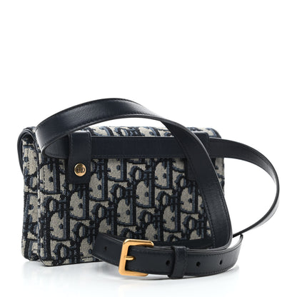Christian Dior Oblique Saddle Belt Bag Blue 2 of 4