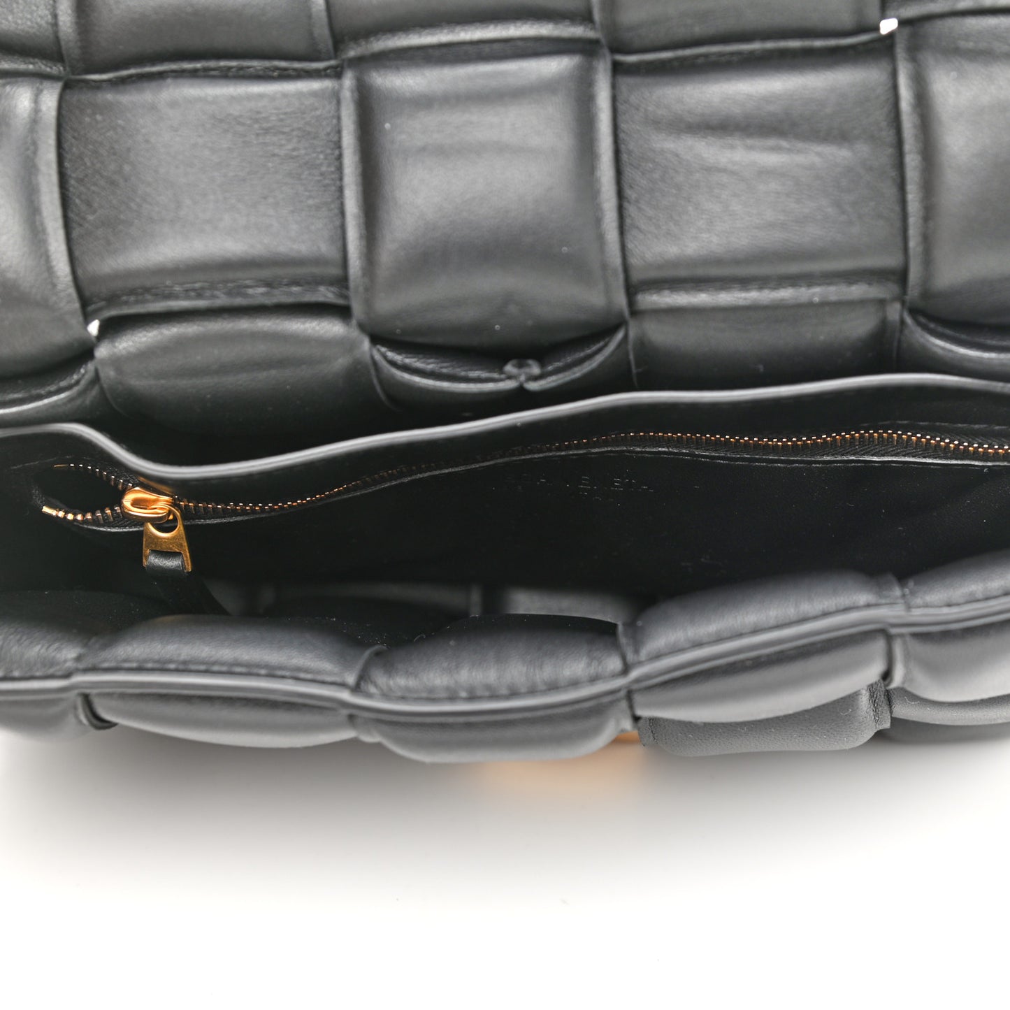 Nappa Maxi Intreccio Padded Cassette Crossbody Bag Black