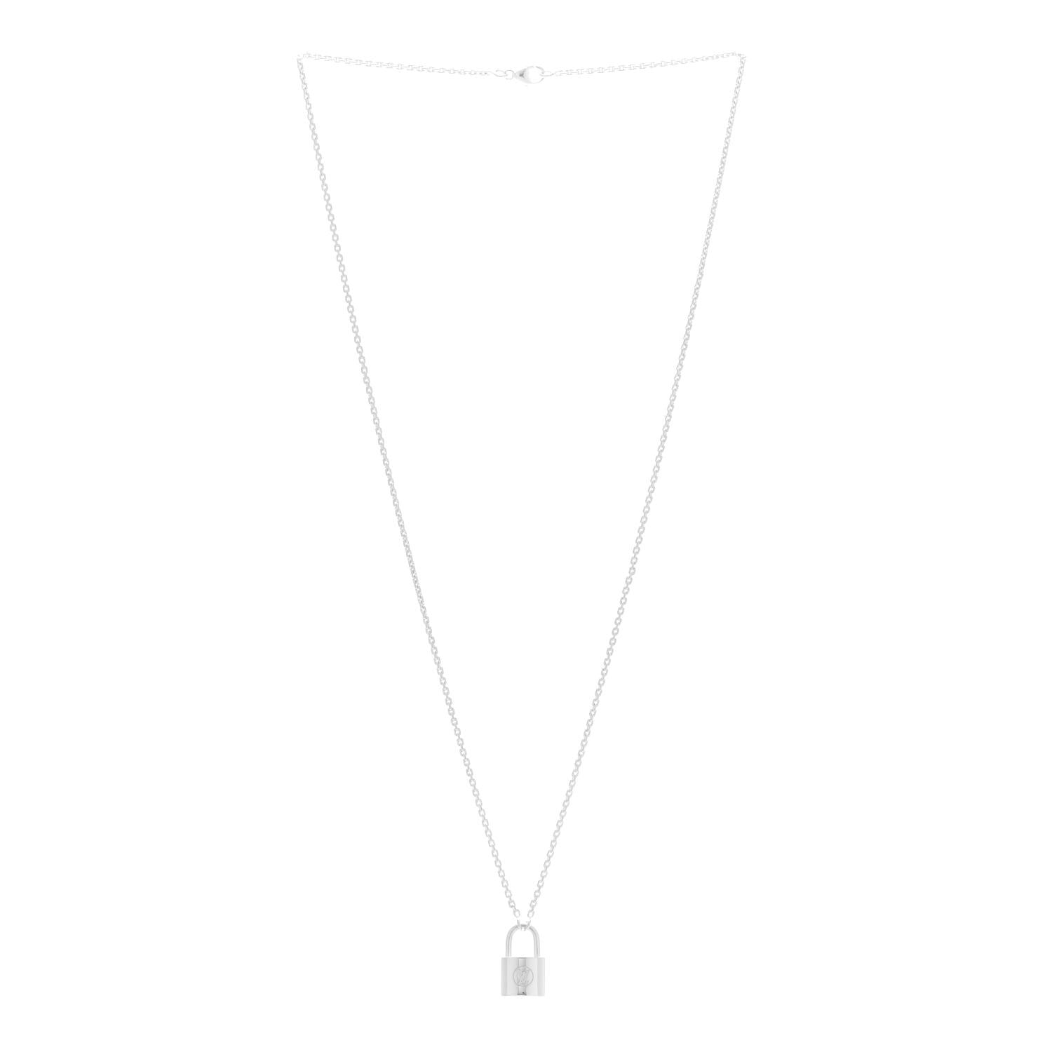 Louis Vuitton Sterling Silver Lockit Necklace 3 of 6