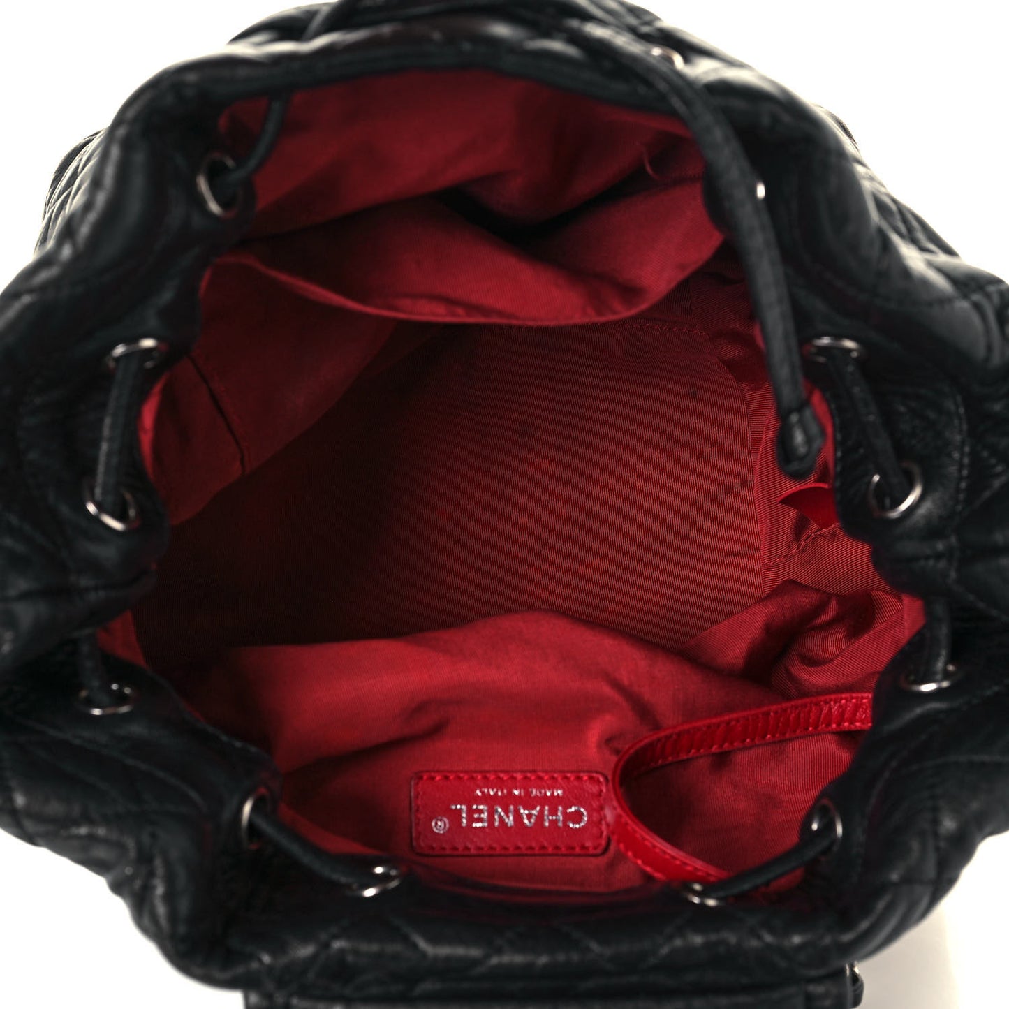 Lambskin Quilted Beijing Backpack Black
