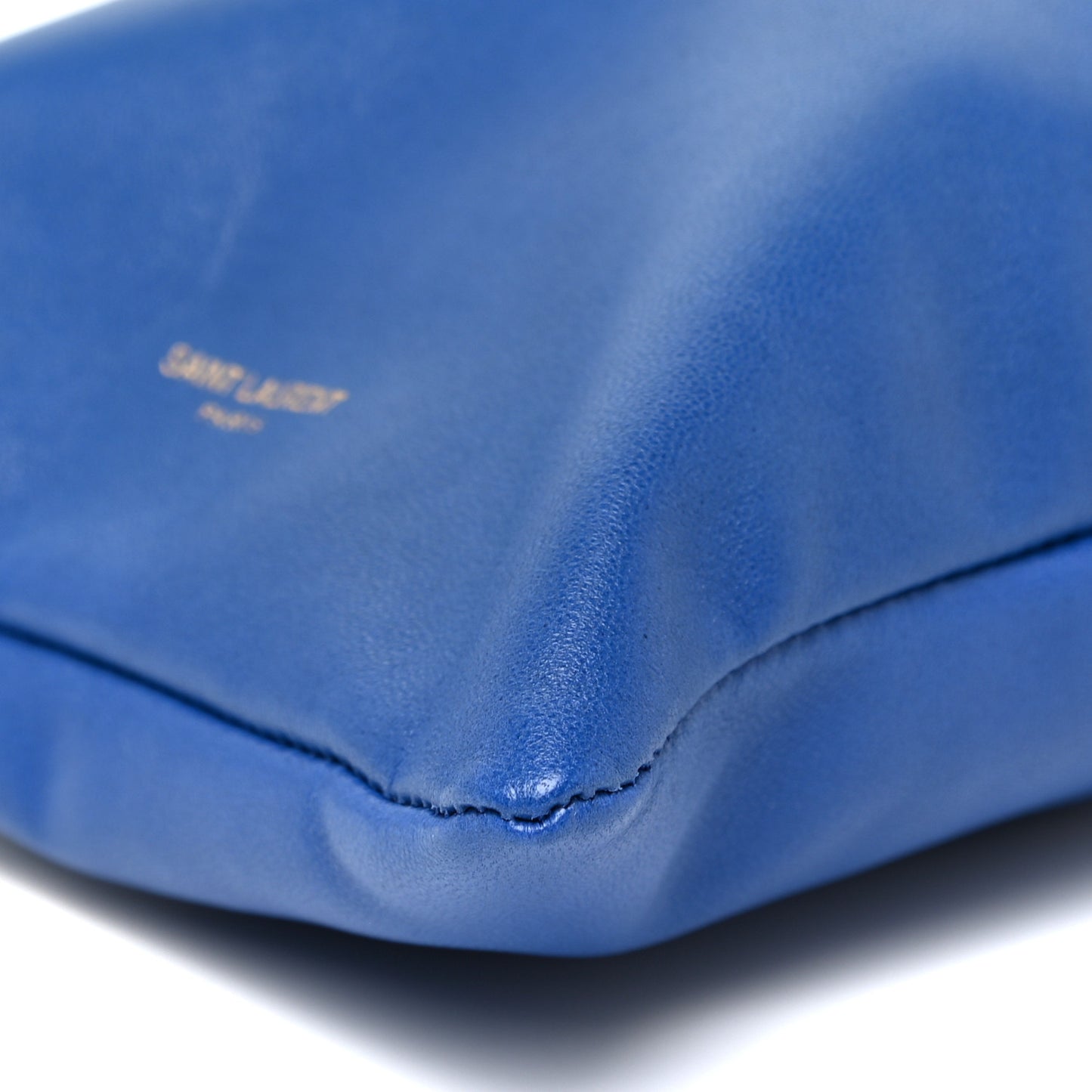 Lambskin Paris Drawstring Pouch Bleu Majorelle