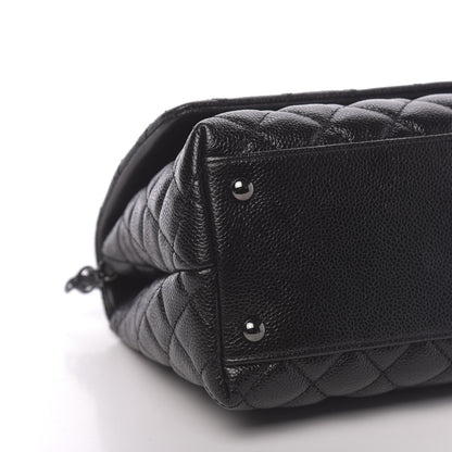 Chanel Caviar Quilted Small Coco Handle Flap So Black 9 of 11