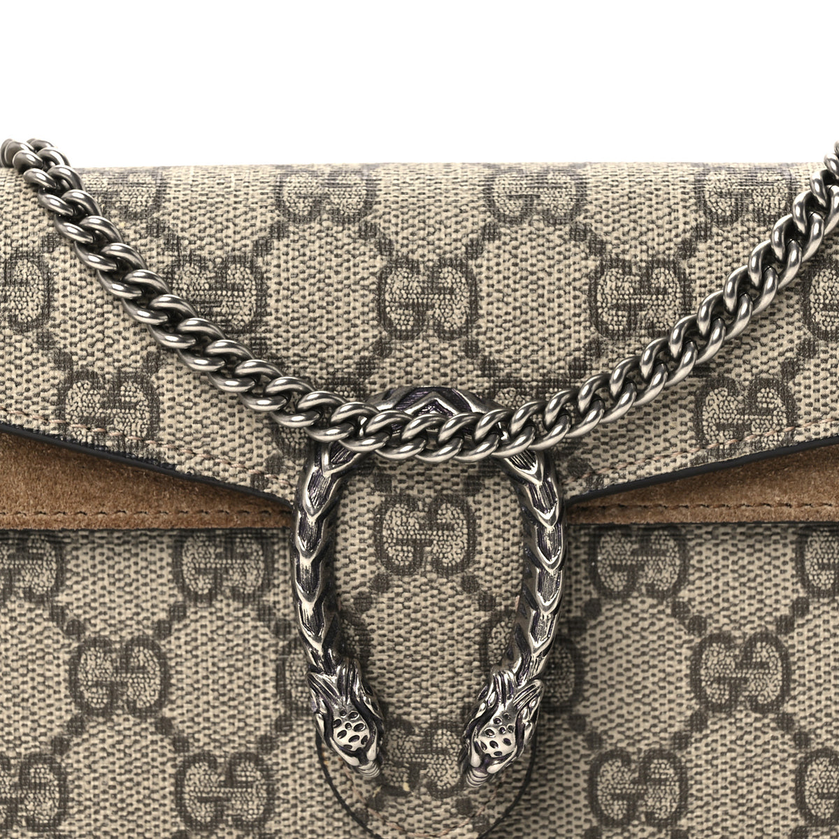 GG Supreme Monogram Super Mini Dionysus Shoulder Bag Taupe