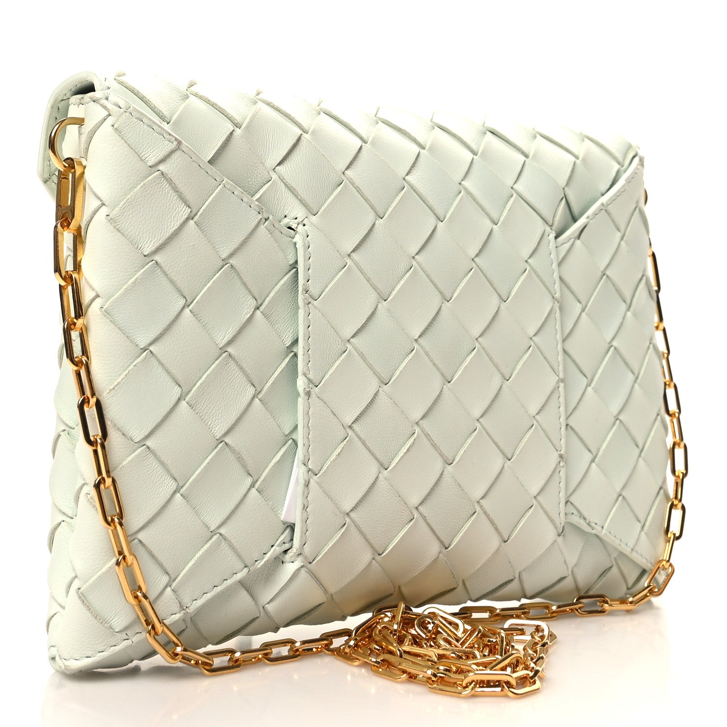 Bottega Veneta Nappa Intrecciato Envelope Pouch Glacier 3 of 10