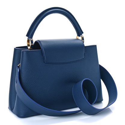 Louis Vuitton Taurillon Marble Capucines MM Midnight Blue 2 of 8