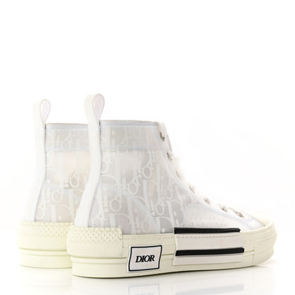 Christian Dior Technical Canvas Oblique Mens B23 High Top Sneakers 38 White 5 of 17
