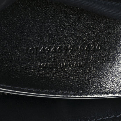 Saint Laurent Calfskin Y Quilted Monogram Monochrome Small Loulou Chain Satchel Black 8 of 11