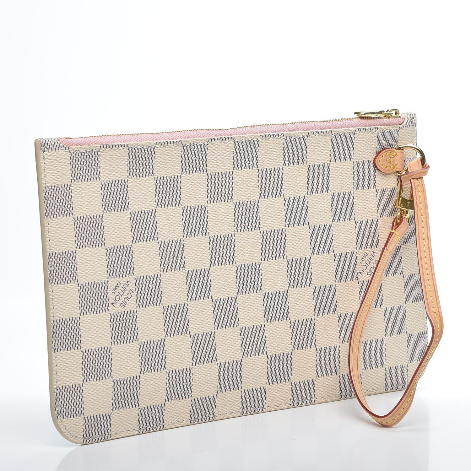 Louis Vuitton Damier Azur Neverfull MM GM Pochette Rose Ballerine 2 of 6
