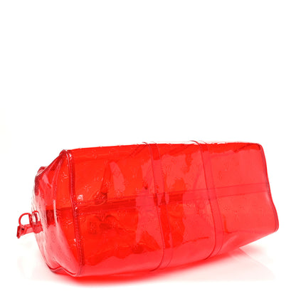 Louis Vuitton PVC Monogram Keepall Bandouliere 50 Grenadine Red 3 of 8