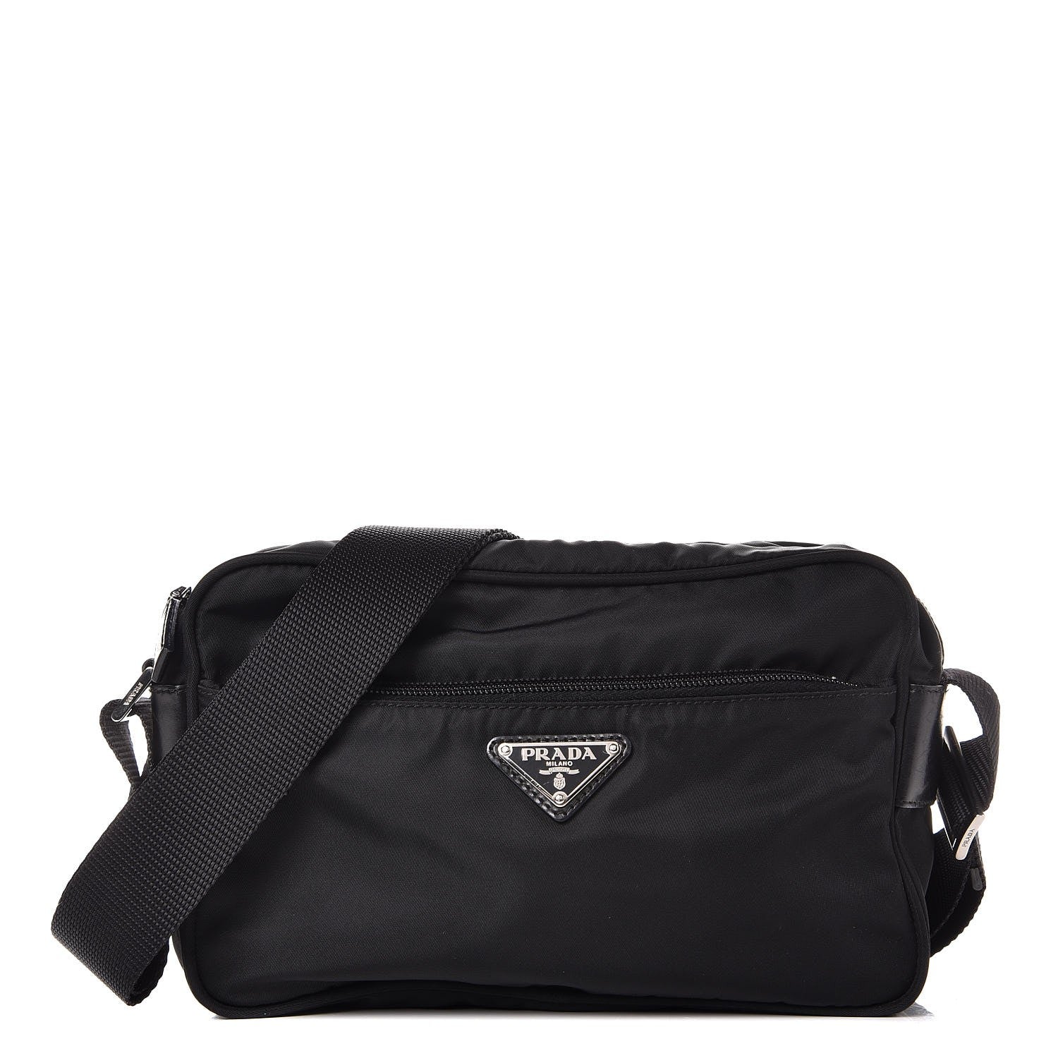 Prada Nylon Vela Messenger Bag Black 1 of 7