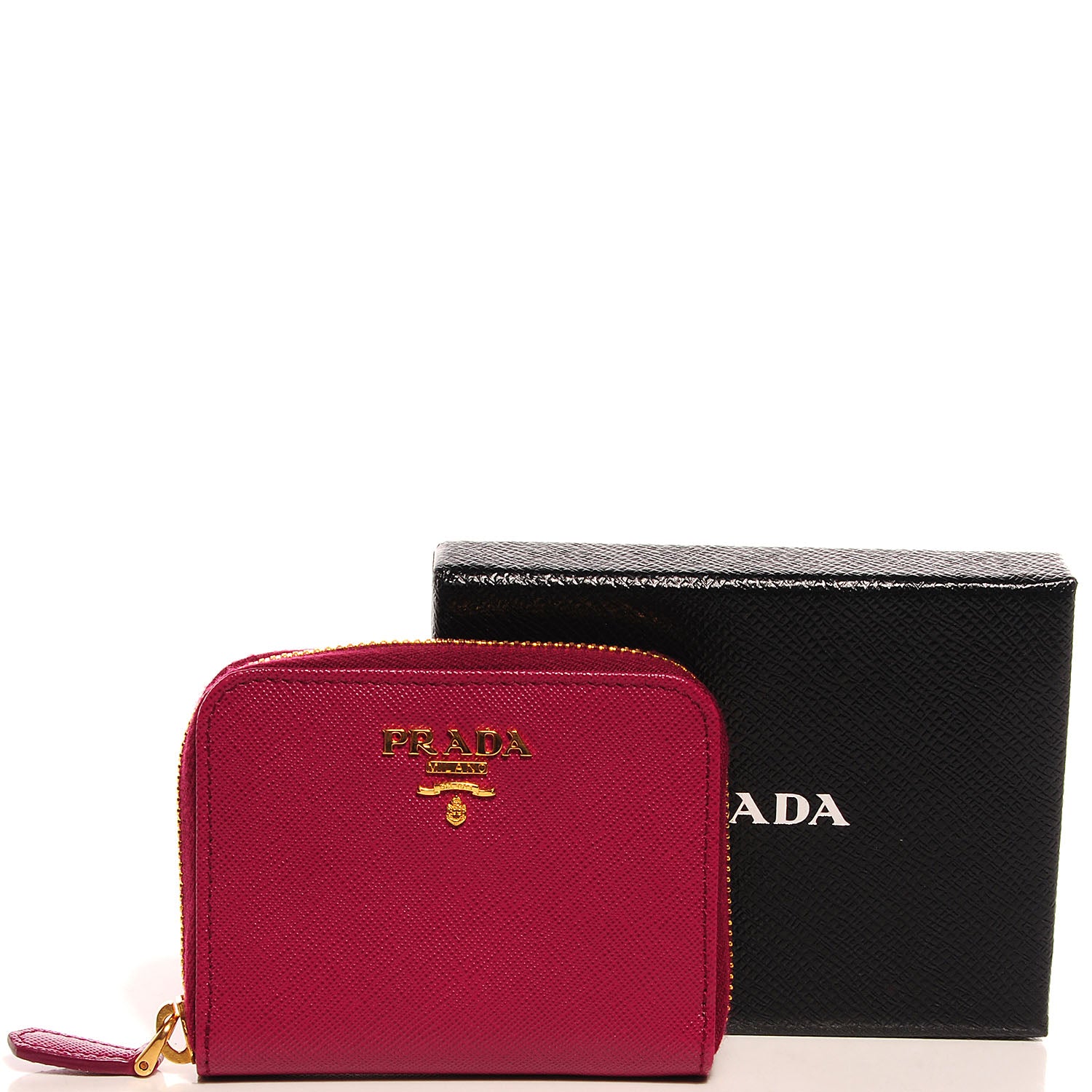 Prada Saffiano Metal Coin Purse Ametista 5 of 11