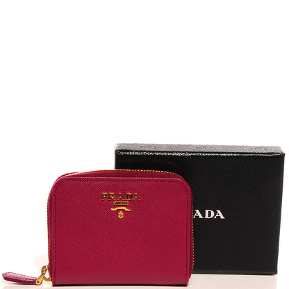 Prada Saffiano Metal Coin Purse Ametista 5 of 11