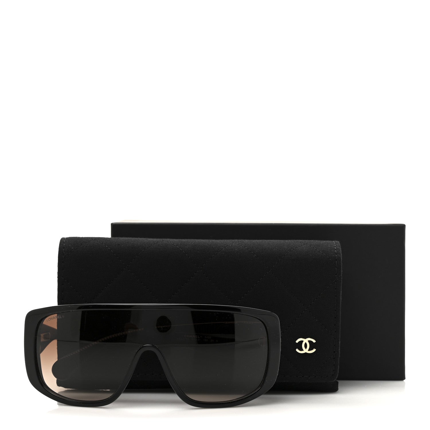 Chanel Acetate Shield Sunglasses 5495 Black 7 of 7