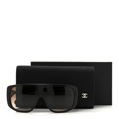 Chanel Acetate Shield Sunglasses 5495 Black 7 of 7