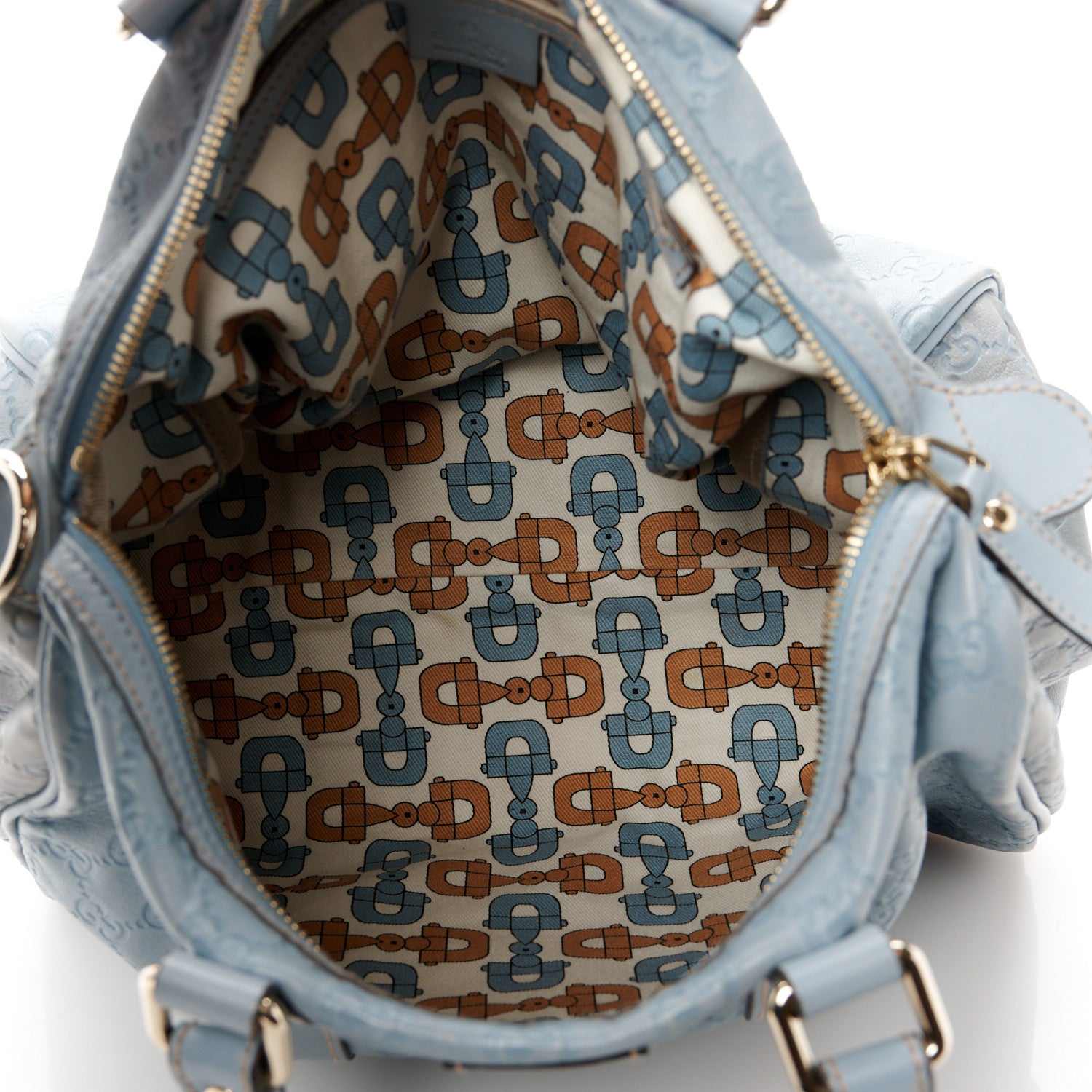 Gucci Guccissima Medium Joy Boston Light Blue 5 of 14