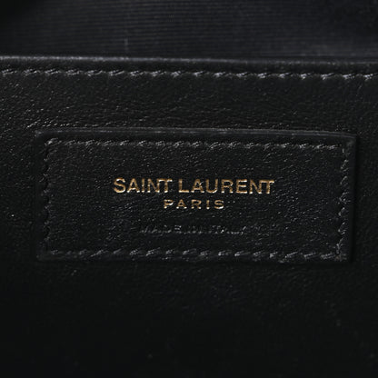 Saint Laurent Calfskin Raffia Mini Tote Black 5 of 9
