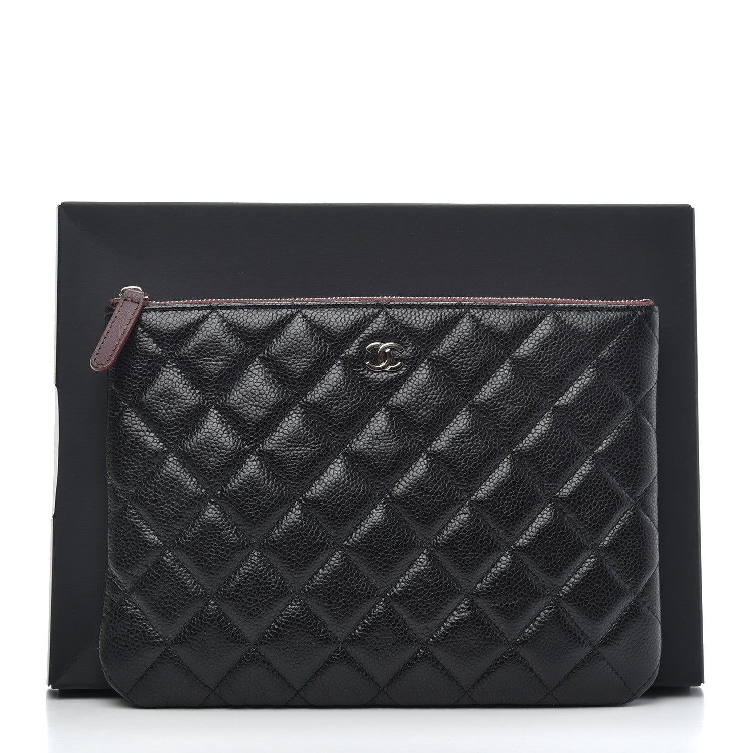 Chanel Caviar Quilted Medium Cosmetic Case Black 8 of 8