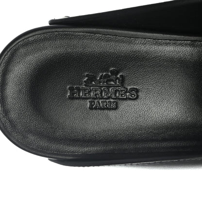 Hermes Calfskin Calya Mules 38 Black 5 of 8