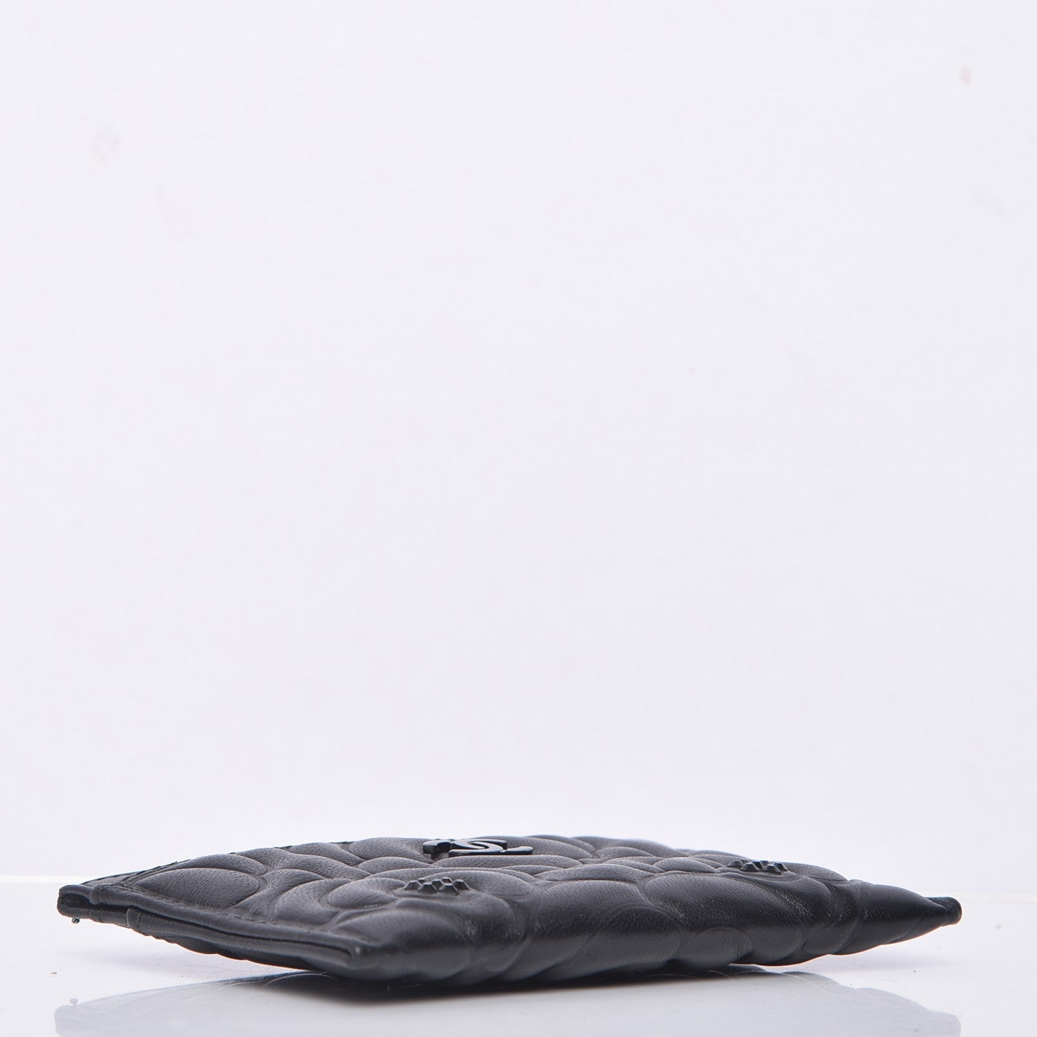 Chanel Lambskin Camellia Embossed Card Holder So Black 4 of 10