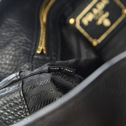 Prada Vitello Daino Tote Black 8 of 12