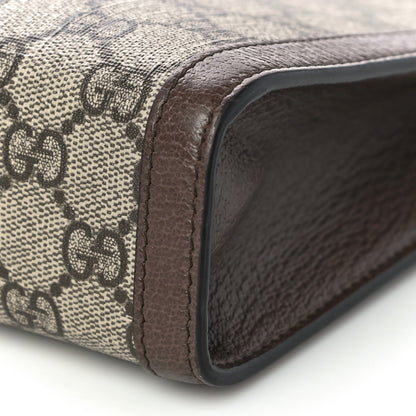 Gucci GG Supreme Monogram Web Ophidia Pouch Brown 10 of 14