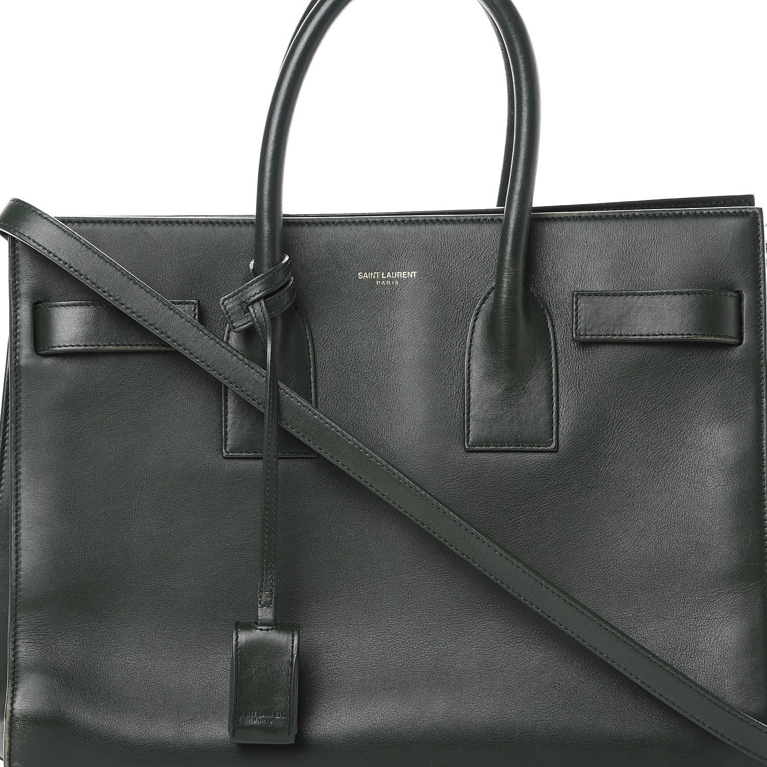 Saint Laurent Calfskin Small Sac De Jour Dark Green 7 of 17