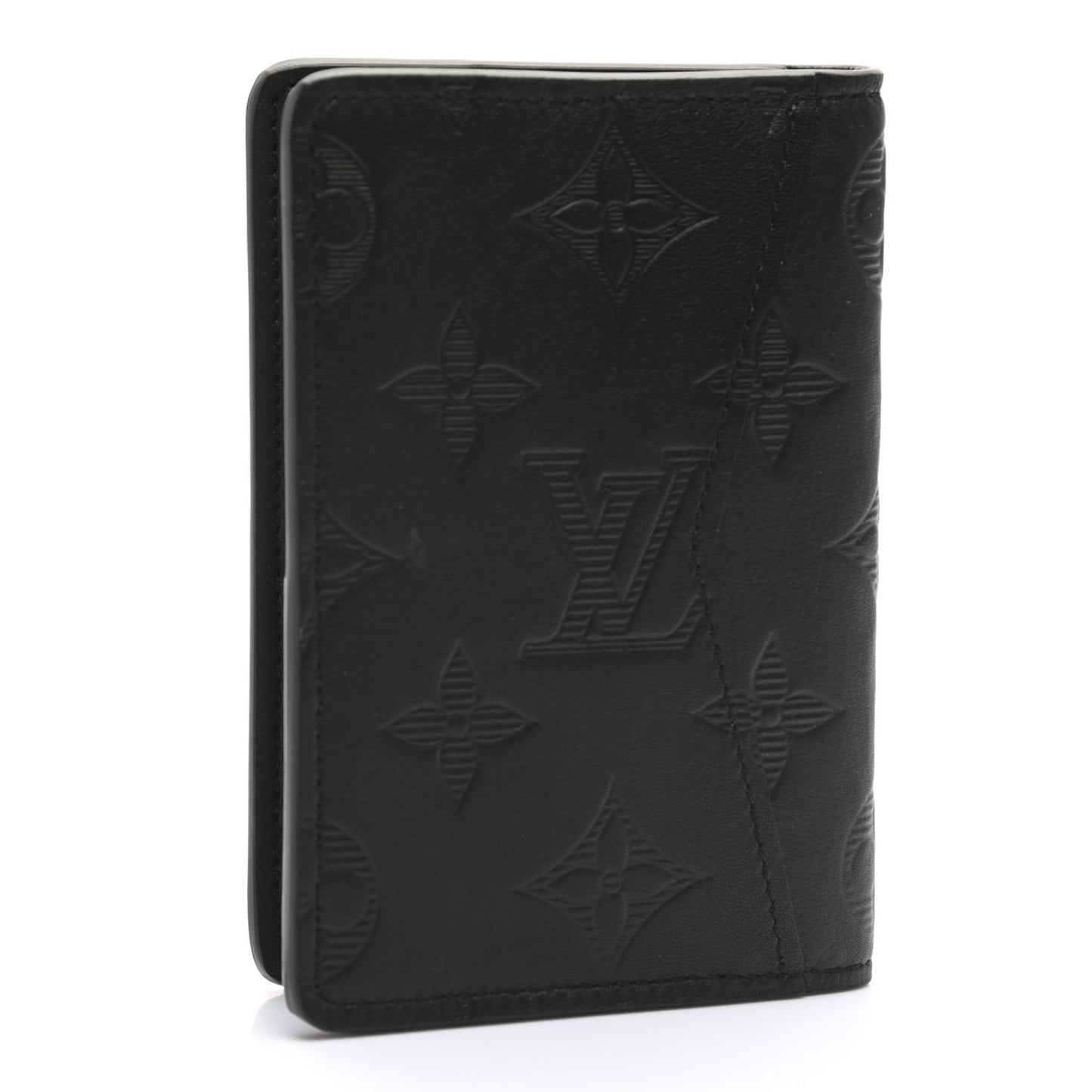 Calfskin Monogram Shadow Pocket Organizer Black
