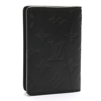 Louis Vuitton Calfskin Monogram Shadow Pocket Organizer Black 3 of 6