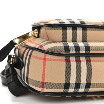 Burberry Calfskin Vintage Check Camera Bag Archive Beige 10 of 12