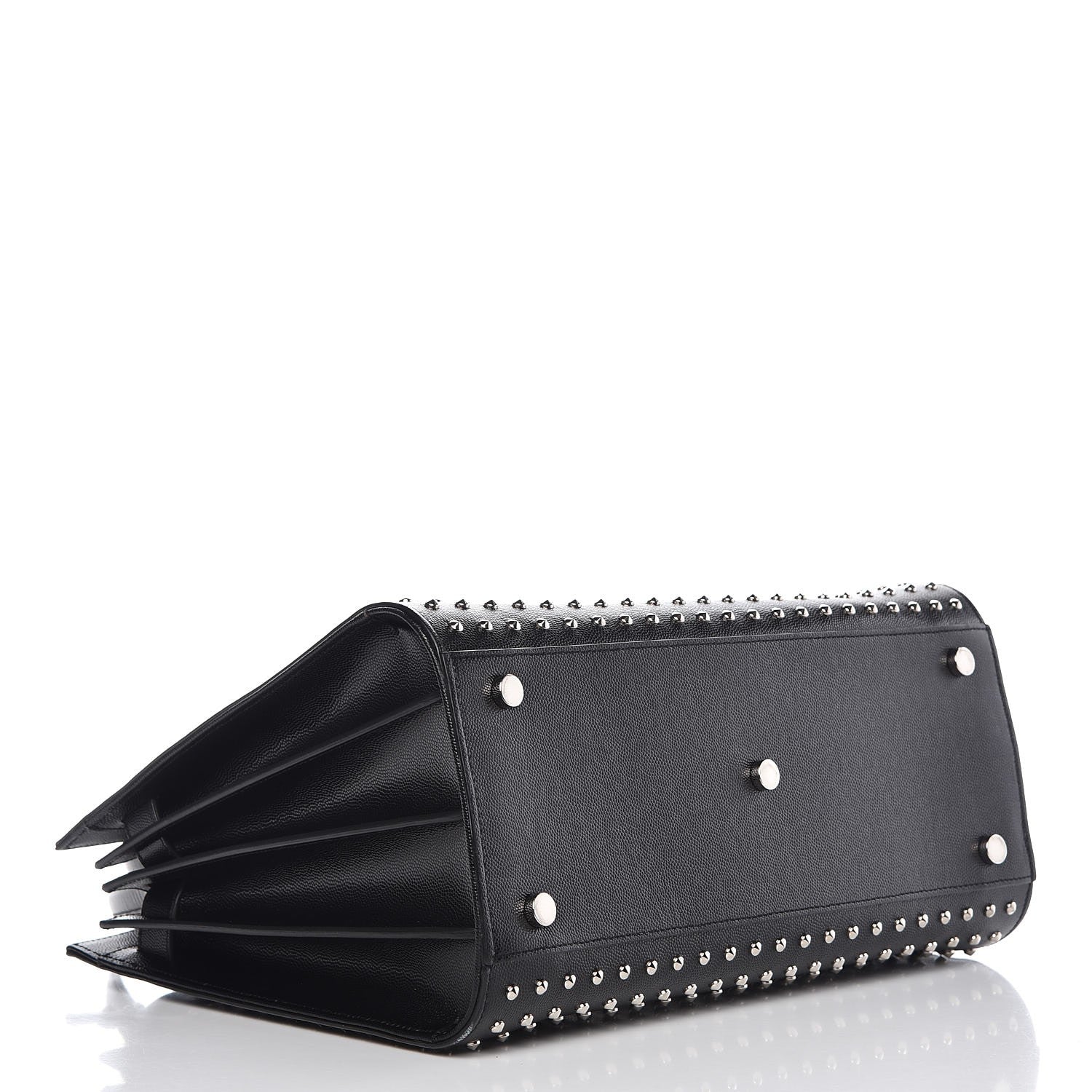 Saint Laurent Grain De Poudre Studded Small Sac De Jour Black 5 of 10