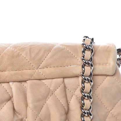 Chanel Washed Lambskin Quilted Medium Chain Around Flap Beige 13 of 17