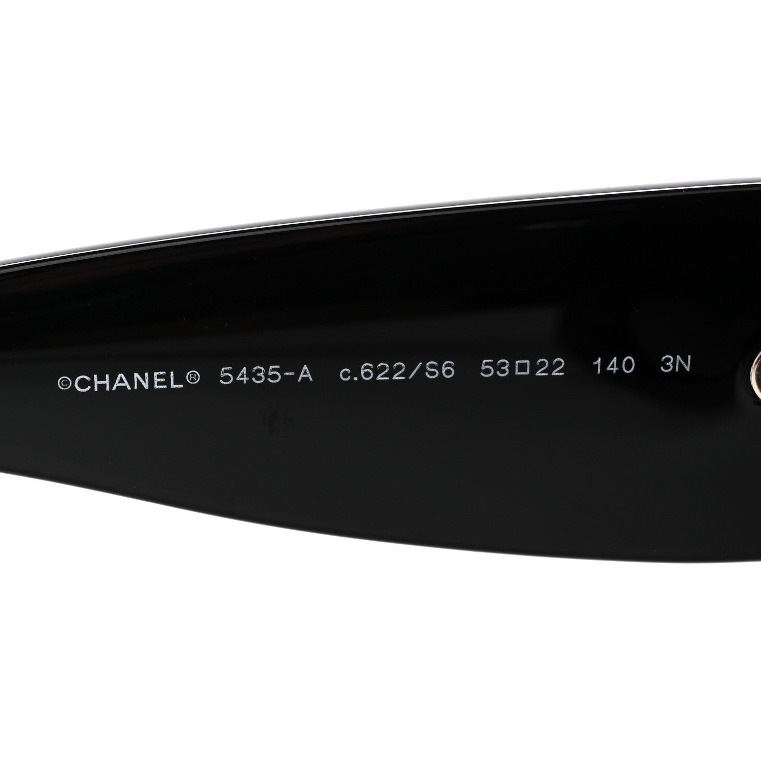 Chanel Acetate Rectangle Sunglasses 5435-A Black 5 of 8