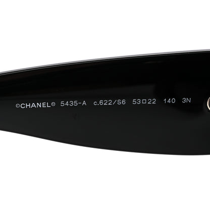Chanel Acetate Rectangle Sunglasses 5435-A Black 5 of 8