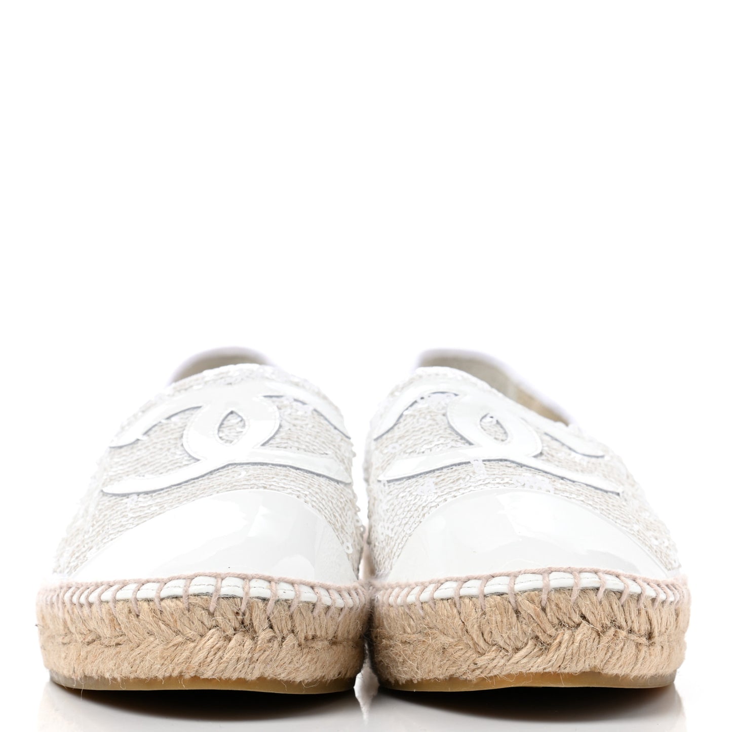 Patent Sequin CC Espadrilles 40 White