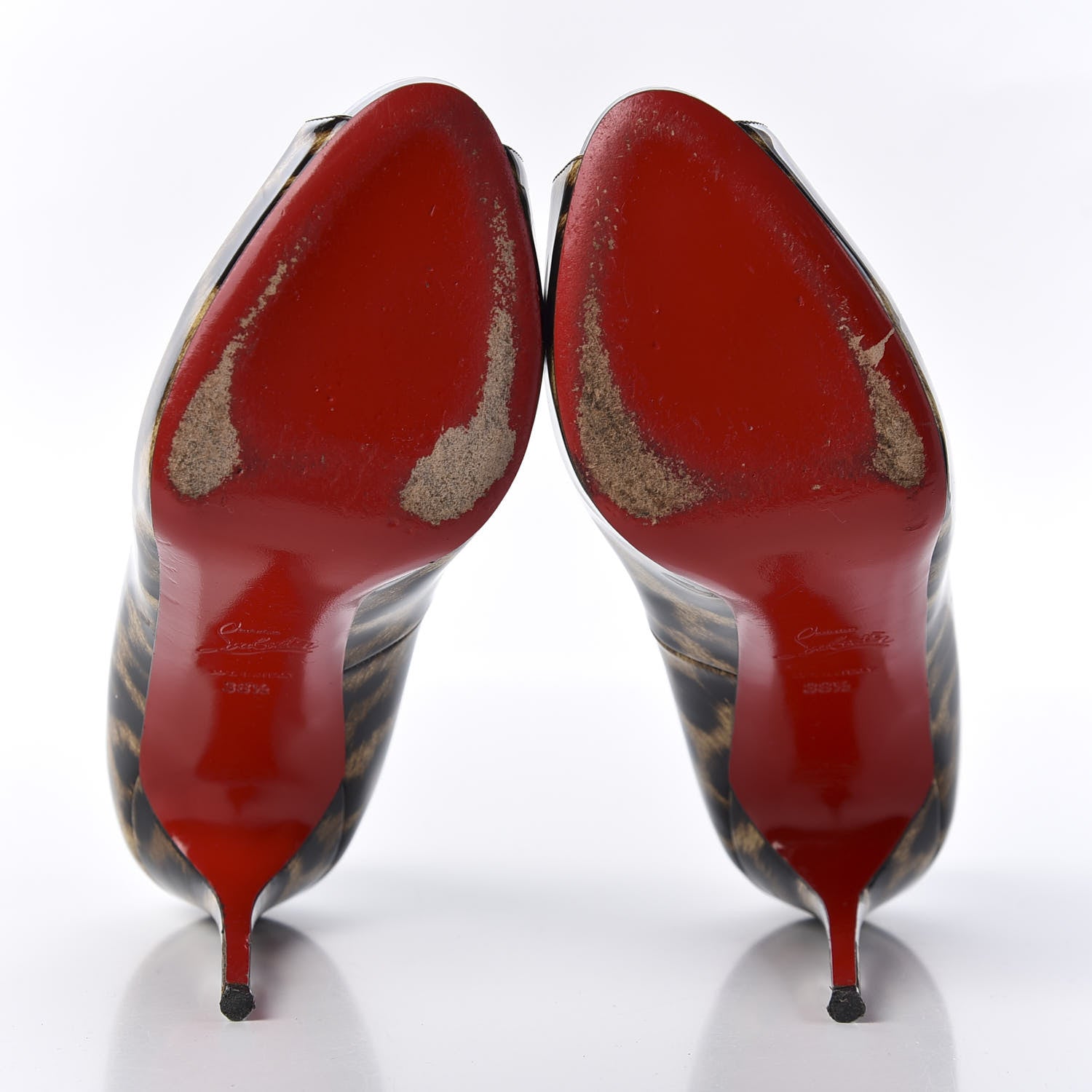 Christian Louboutin Patent Leopard New Very Prive 120 Pumps 38.5 Black 5 of 8