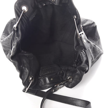 Burberry Calfskin Cinch Cord Shoulder Bag Black 5 of 9