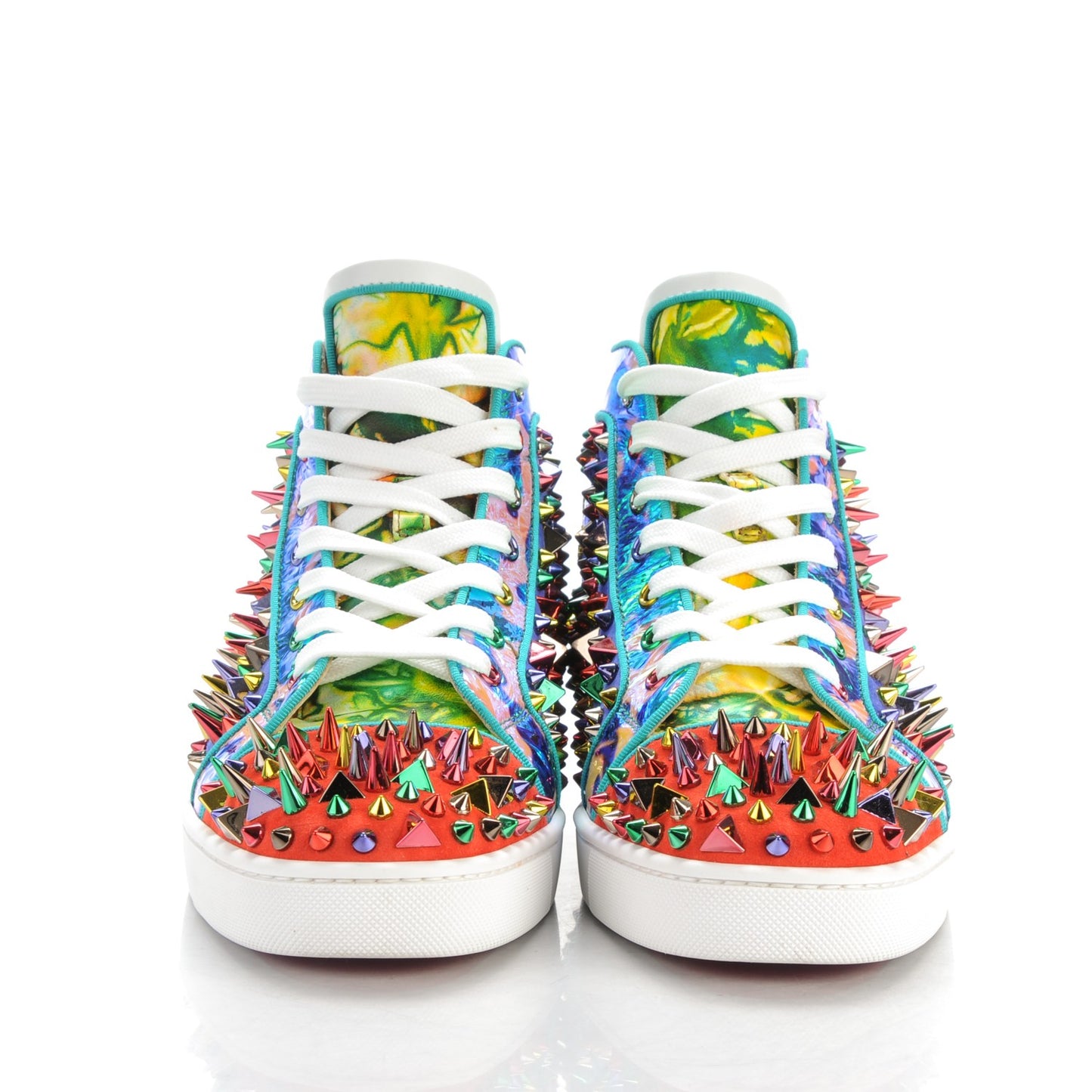 Suede Nappa Louis Pik Pik Orlato Flat Spikes Mens Sneakers 41.5 Multicolor